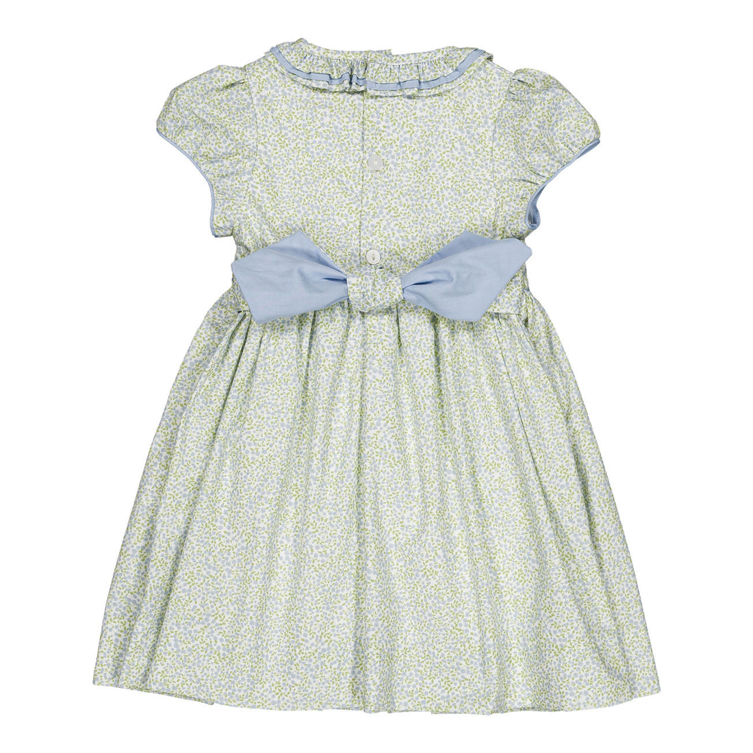Kidiwi Little Blue Print Hars Smocked Dress