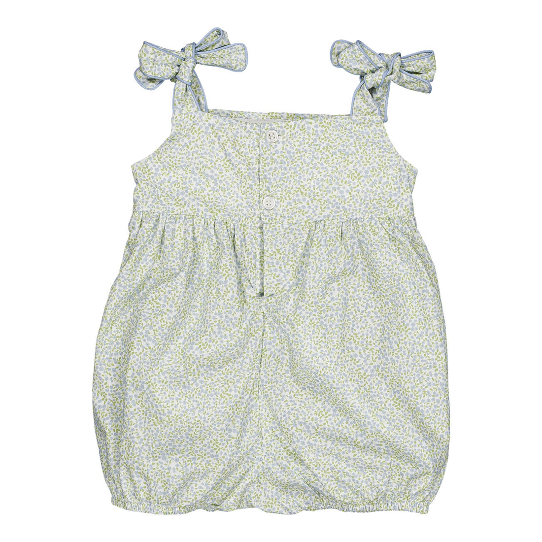 Kidiwi Little Blue Print Francine Smocked Romper
