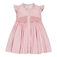 Kidiwi Candy Pink Gingham Lolyne Smocked Dress