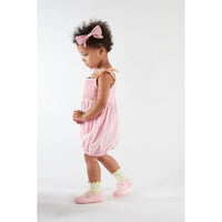 Kidiwi Candy Pink Gingham Francine Smocked Romper
