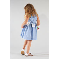 Kidiwi Porcelain Blue Plumetis Lxia Smocked Dress