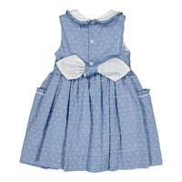 Kidiwi Porcelain Blue Plumetis Lxia Smocked Dress