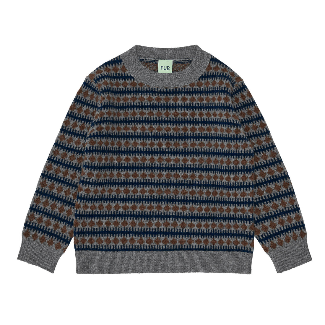 FUB Charcoal Melange Lambswool Sweater