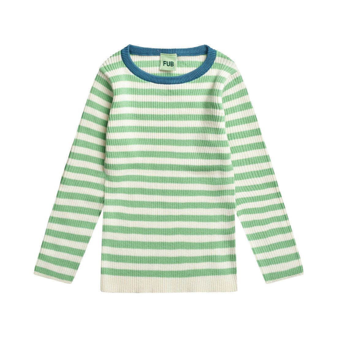 FUB Ecru/Emerald Striped Top