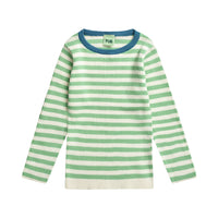 FUB Ecru/Emerald Striped Top