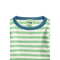 FUB Ecru/Emerald Striped Top