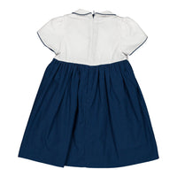 Kidiwi Navy Seersucker Celestine Dress