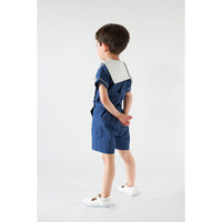 Kidiwi Navy Seersucker Eustache Shirt