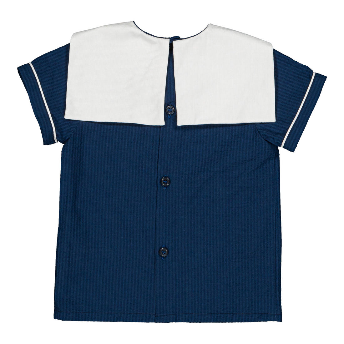 Kidiwi Navy Seersucker Eustache Shirt