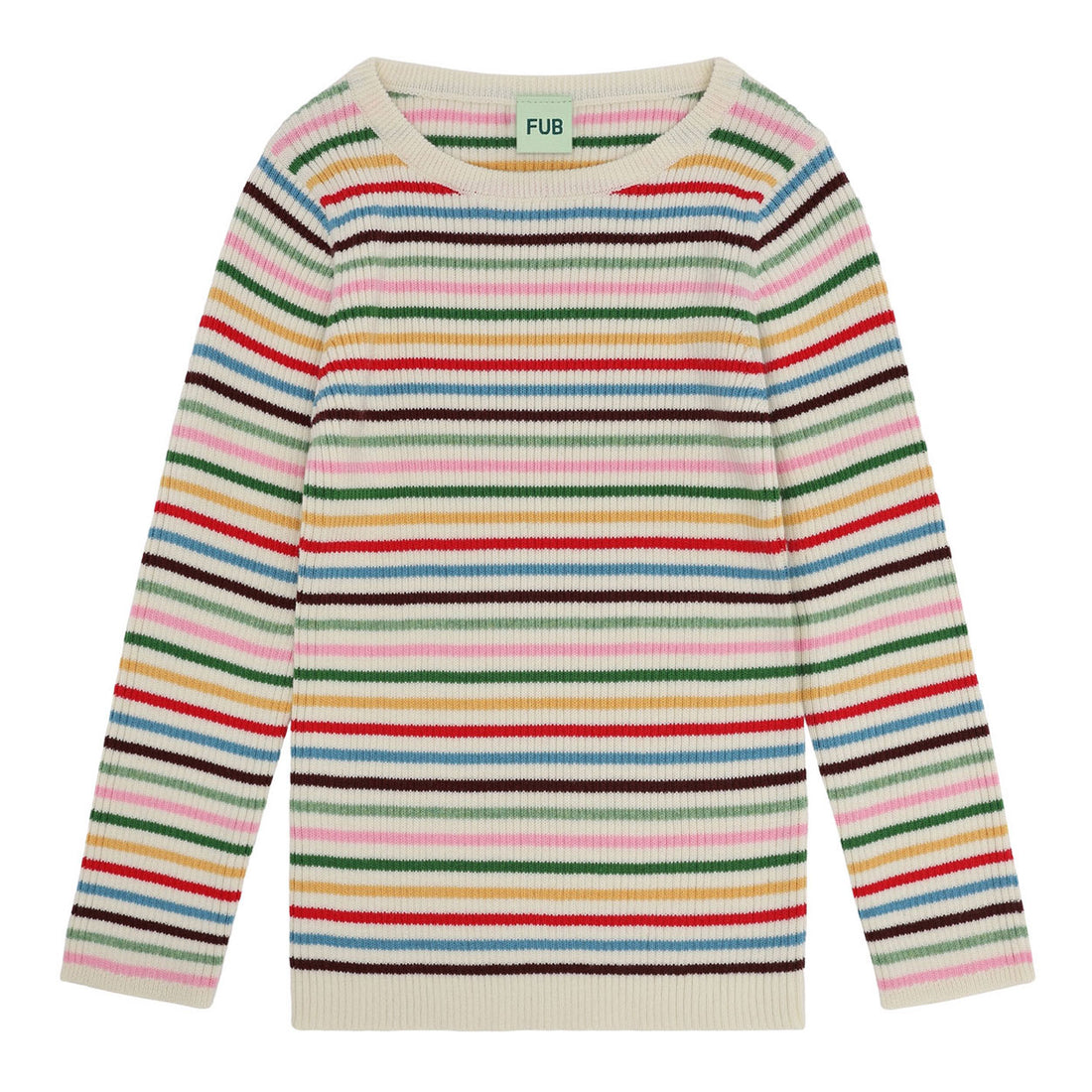 FUB Multi Stripe Rib Pullover