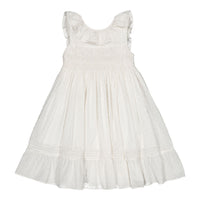 Kidiwi Off White Plumetis Melanie Smocked Dress