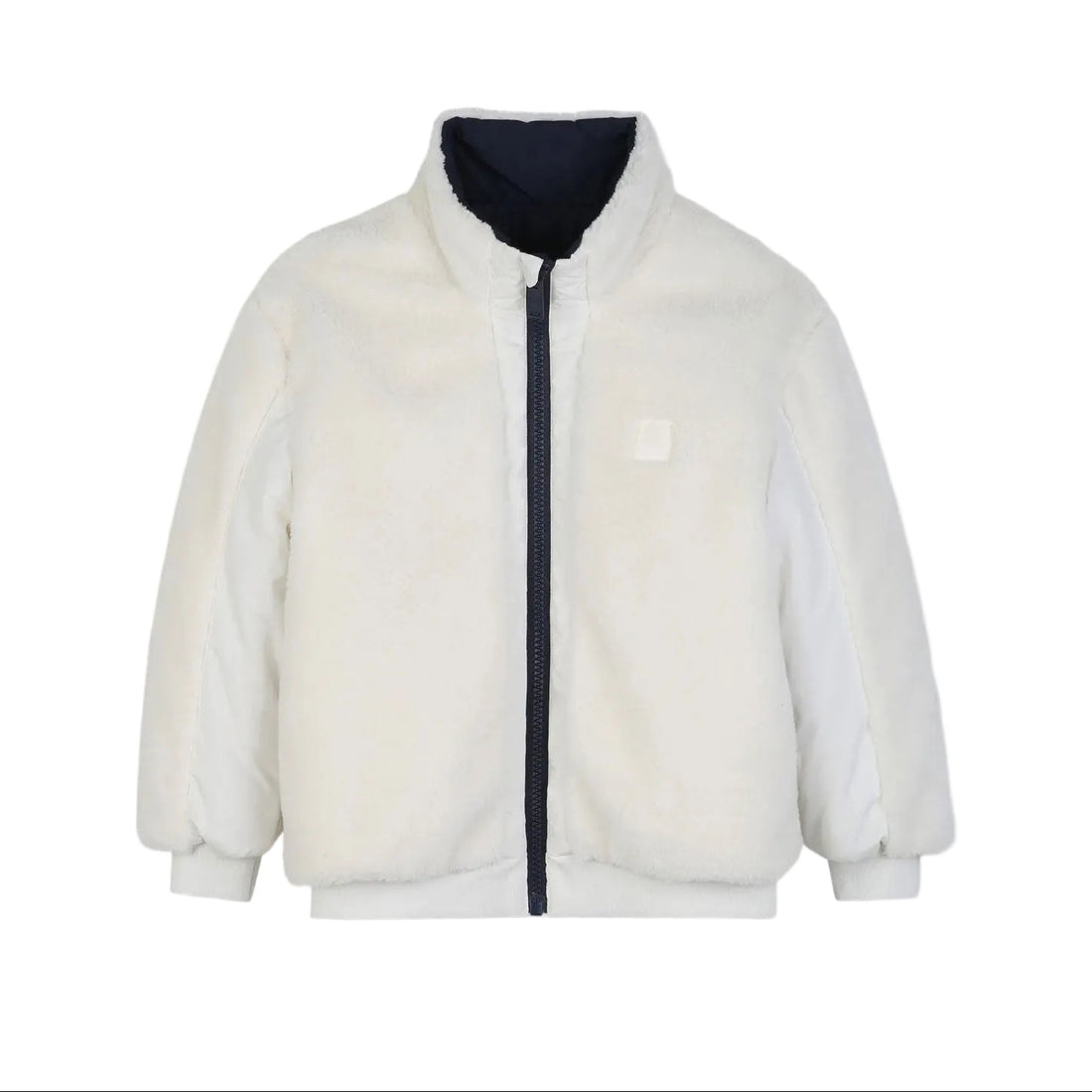 Hugo Boss Ivory Sherpa Reversable Puffer