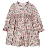 Kidiwi Raspberry Floral Print Lola Dress