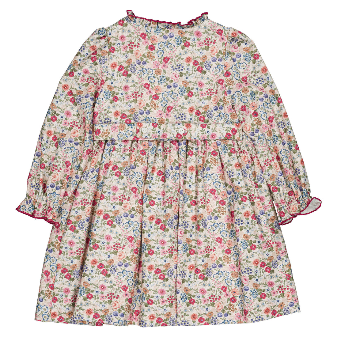 Kidiwi Raspberry Floral Print Lola Dress