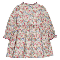 Kidiwi Raspberry Floral Print Lola Dress