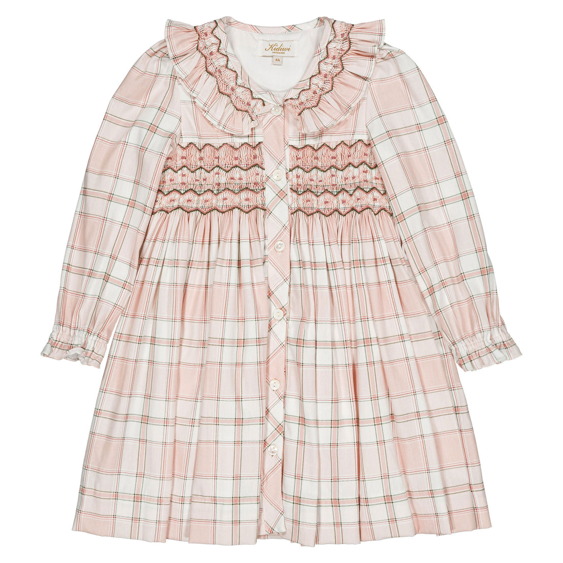 Kidiwi Pink Tartan Adeline Dress