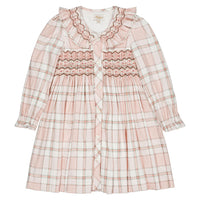 Kidiwi Pink Tartan Adeline Dress