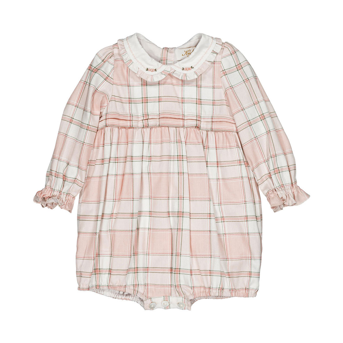 Kidiwi Pink Tartan Arlette Romper