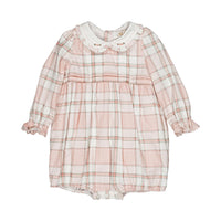 Kidiwi Pink Tartan Arlette Romper