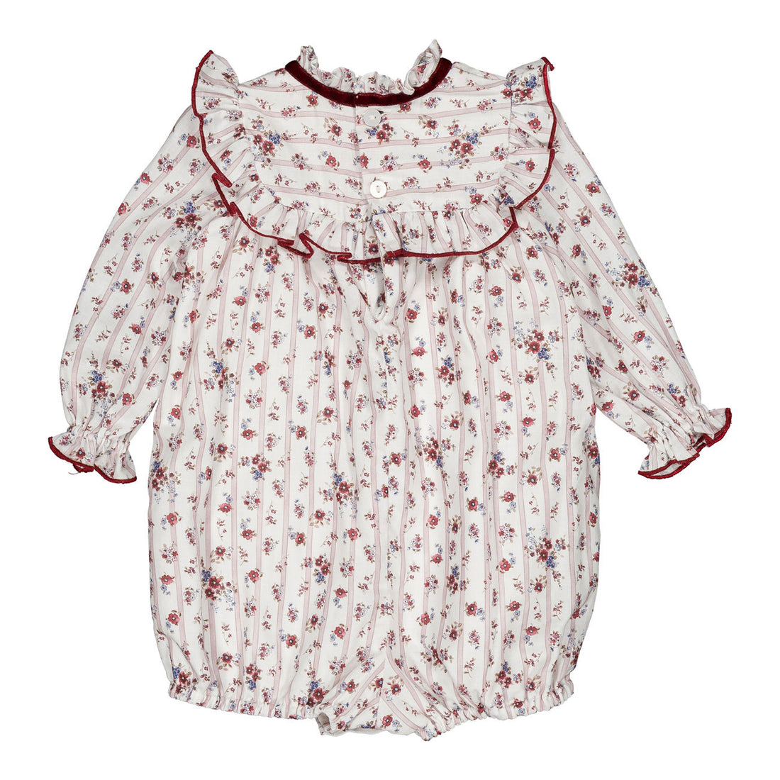 Kidiwi Burgundy Floral Horsia Romper