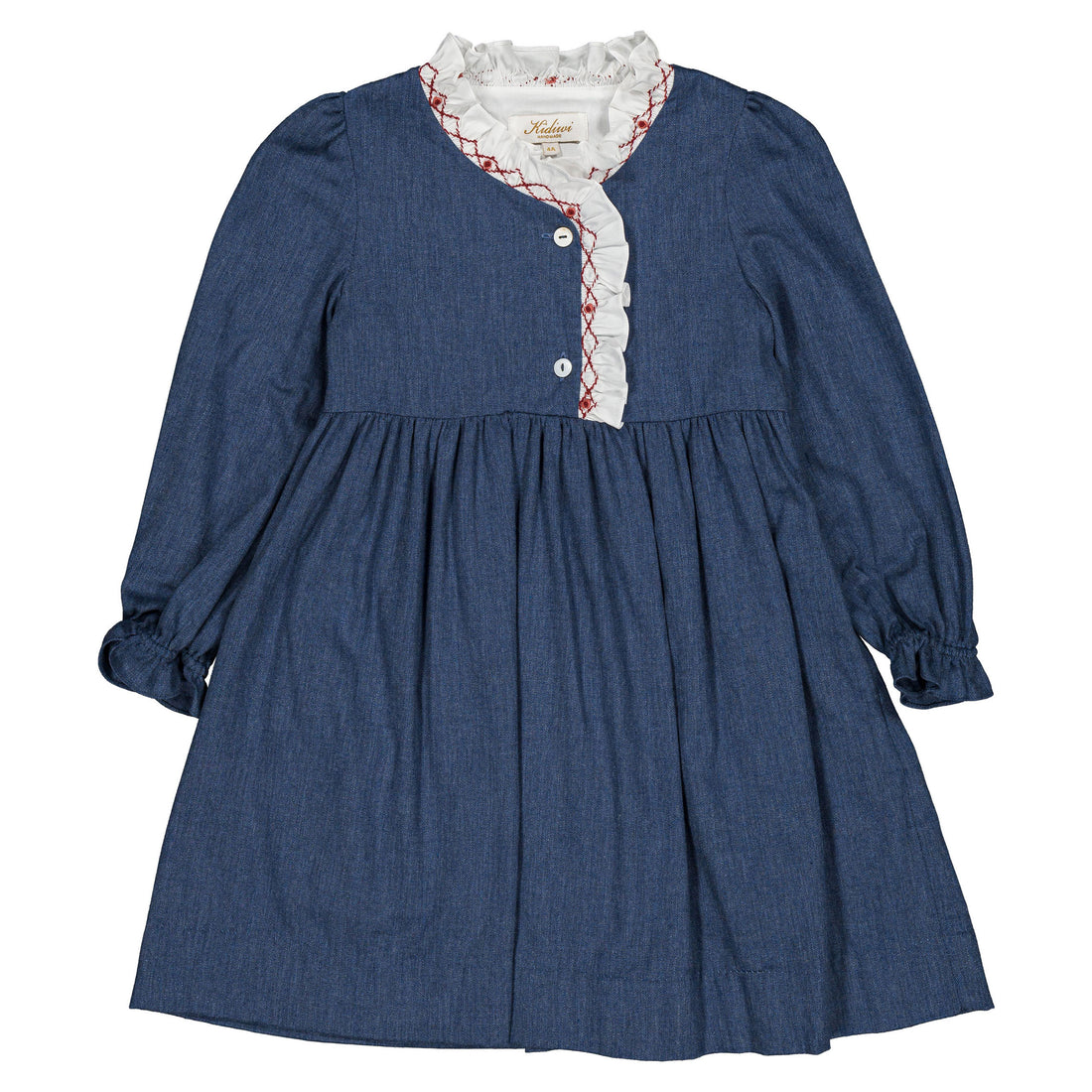 Kidiwi Blue Denim Light Herringbone Babeth Dress