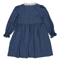 Kidiwi Blue Denim Light Herringbone Babeth Dress
