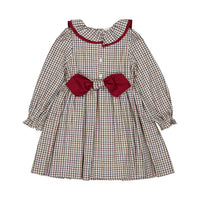 Kidiwi Navy Check Josephine Dress