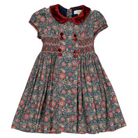 Kidiwi Navy Floral Paisley Rison Dress