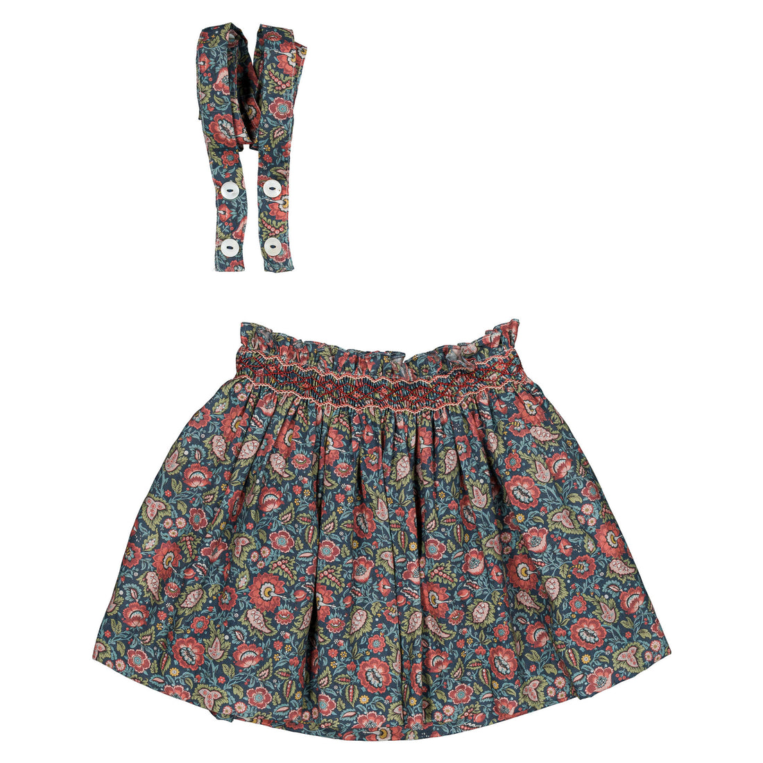 Kidiwi Navy Floral Paisley Louise Skirt