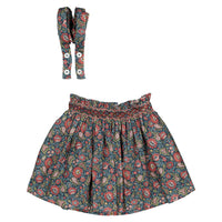 Kidiwi Navy Floral Paisley Louise Skirt