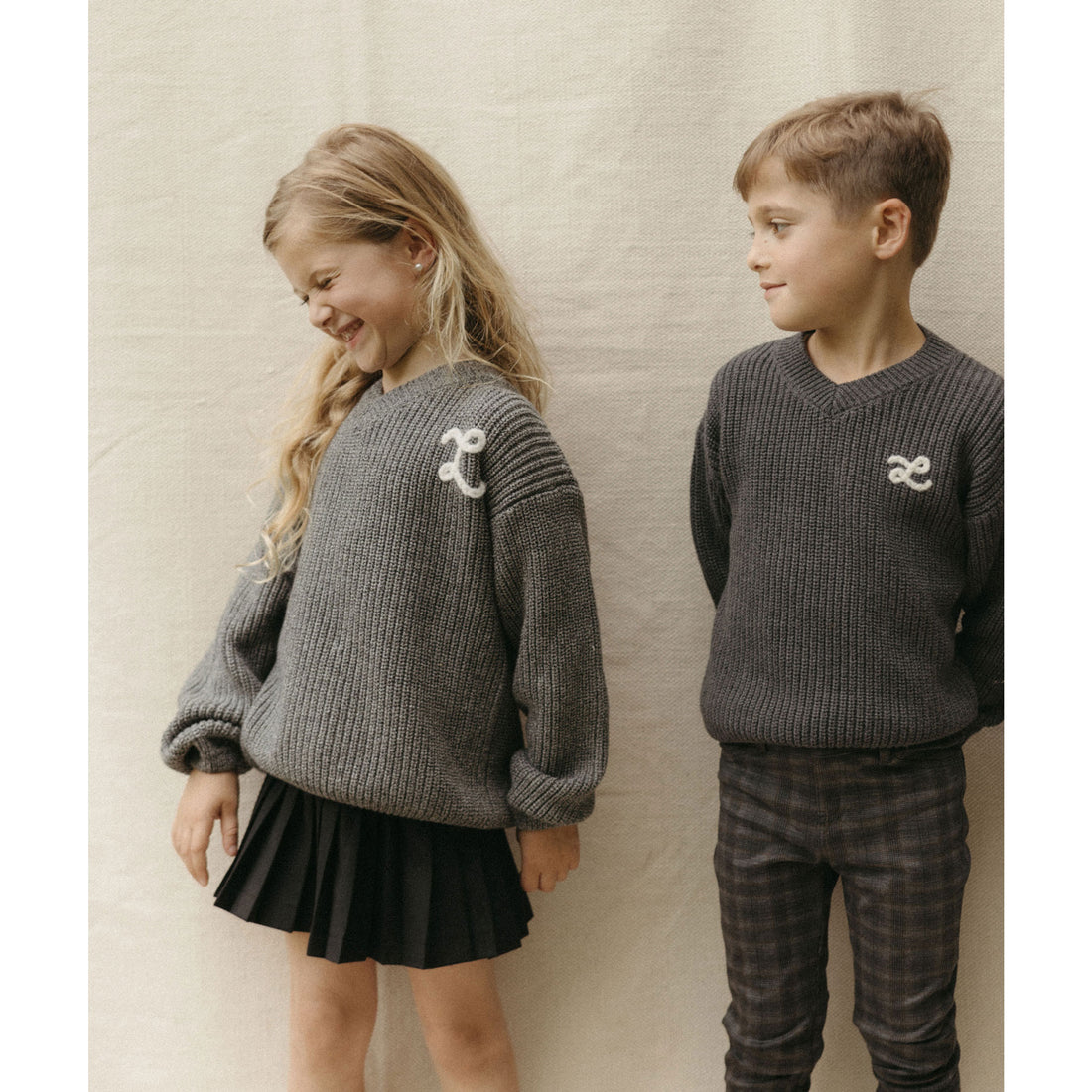 L by Ladida Dark Grey Melange  Knit Sweater