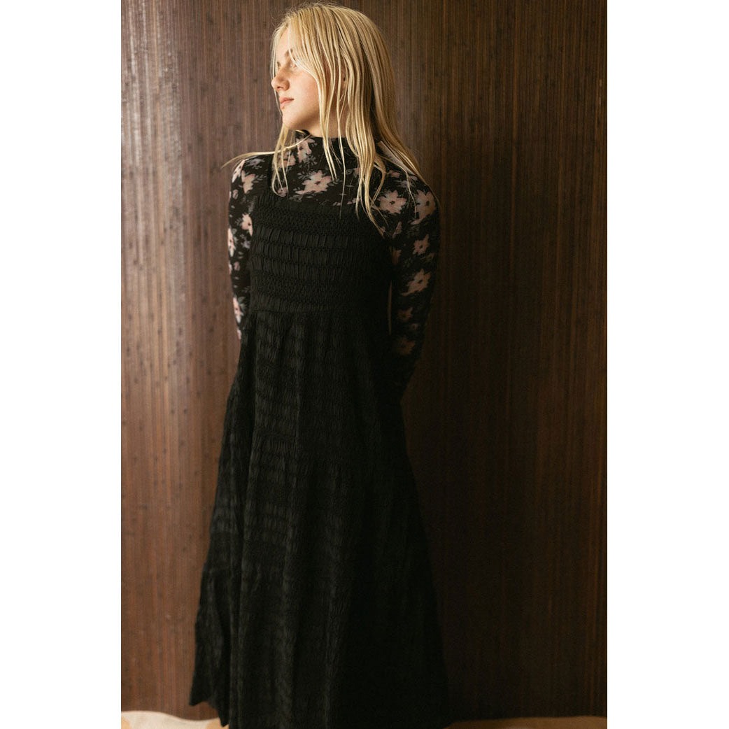 and tmrw Black Velvet Lines Maxi Jumper