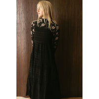and tmrw Black Velvet Lines Maxi Jumper
