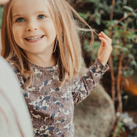 Lovely Littles Printed Long Sleeve Dress - Flora