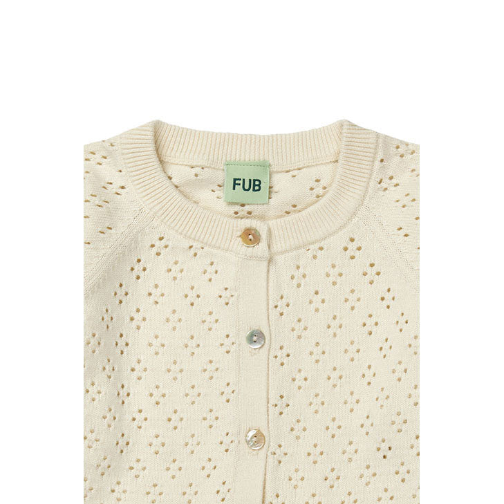 FUB Ecru Pointelle Cardigan