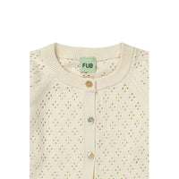FUB Ecru Pointelle Cardigan