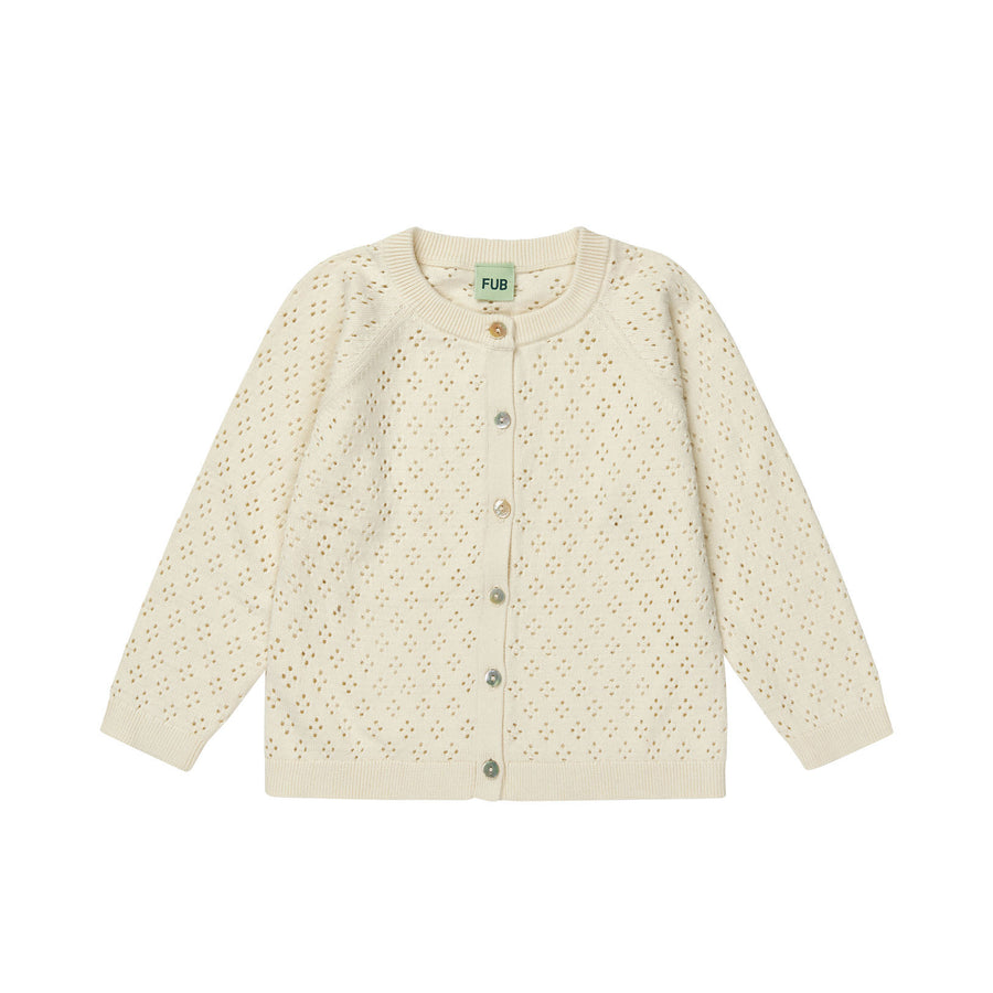 FUB Ecru Pointelle Cardigan