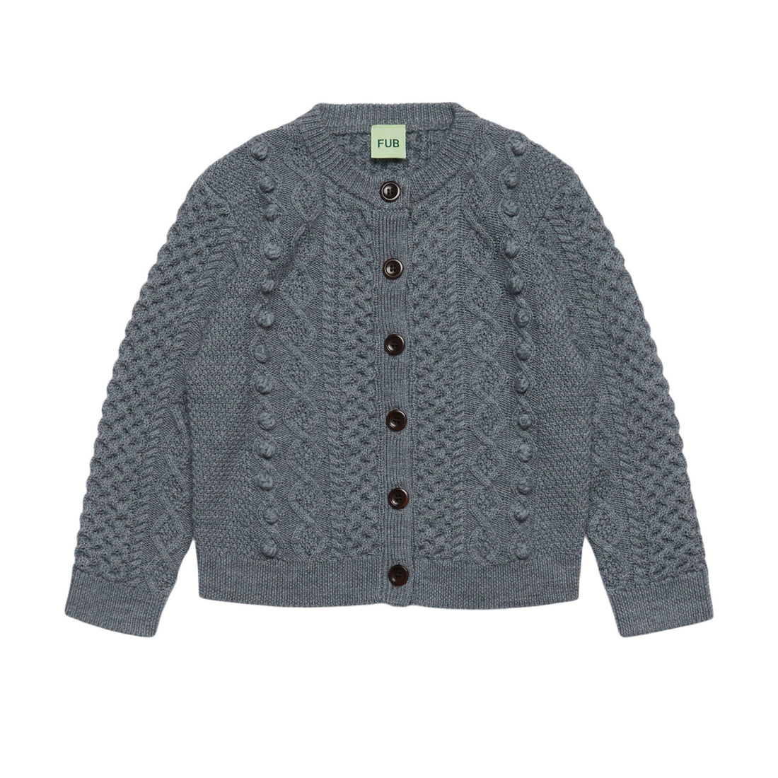 FUB Steel Aran Cardigan