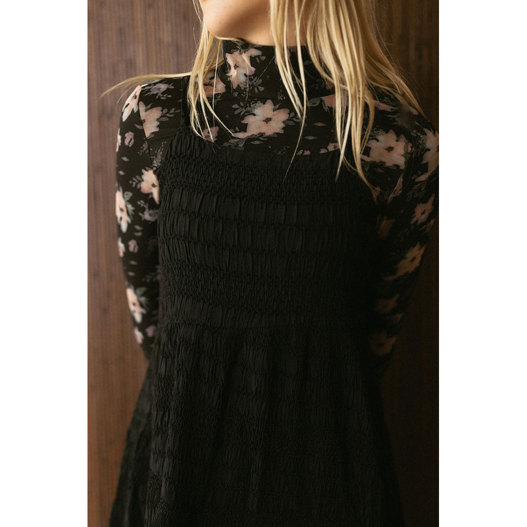 and tmrw Mesh Floral Turtleneck