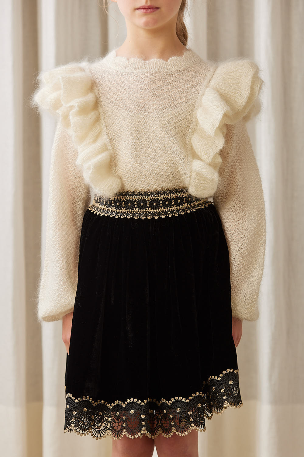 Petite Amalie Cream Mohair Sweater