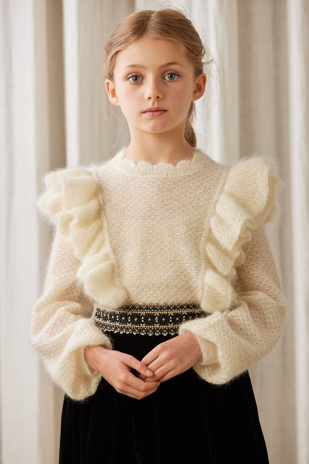 Petite Amalie Cream Mohair Sweater