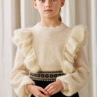 Petite Amalie Cream Mohair Sweater