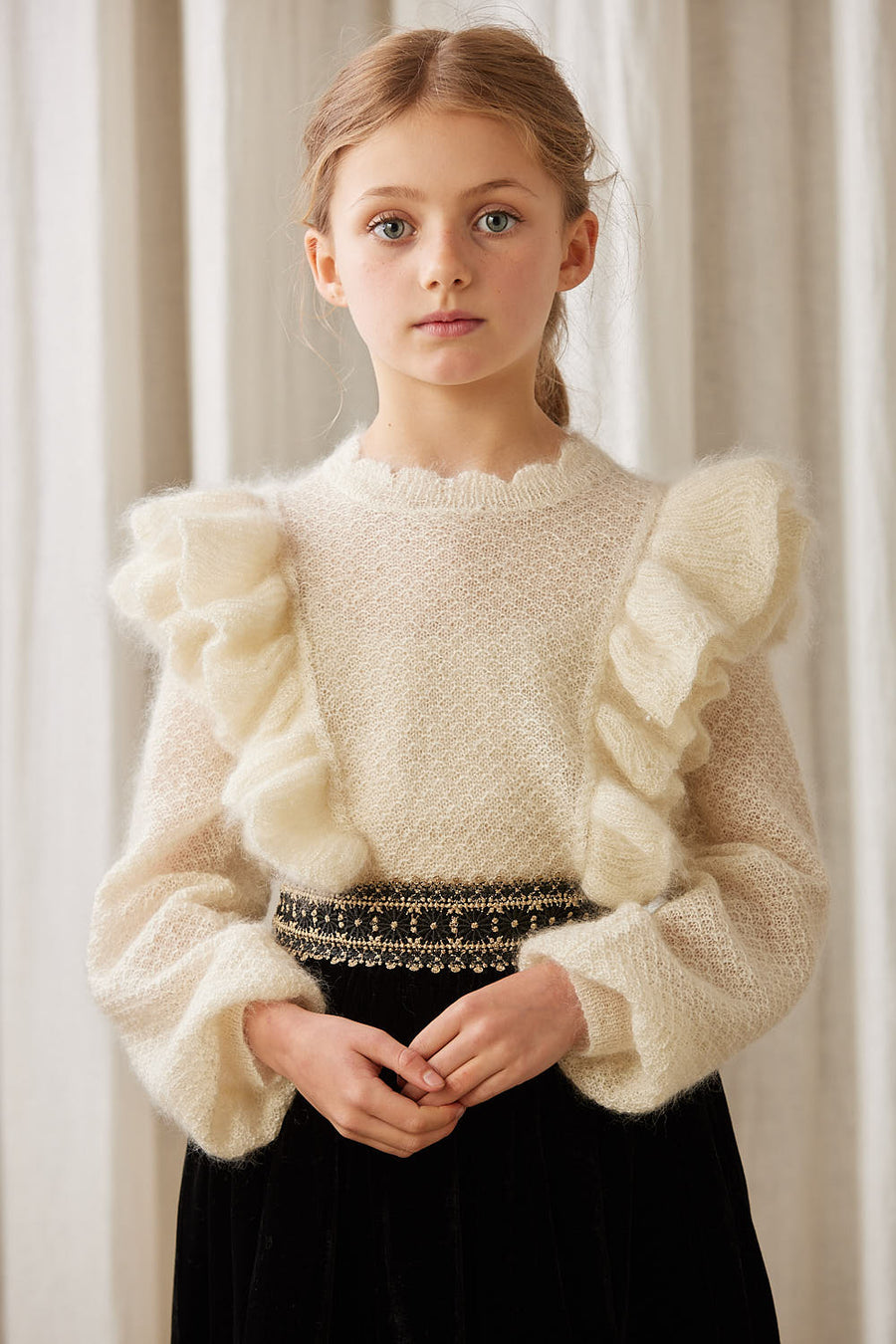 Petite Amalie Cream Mohair Sweater