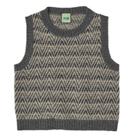 FUB Grey Melange Lambswool Vest