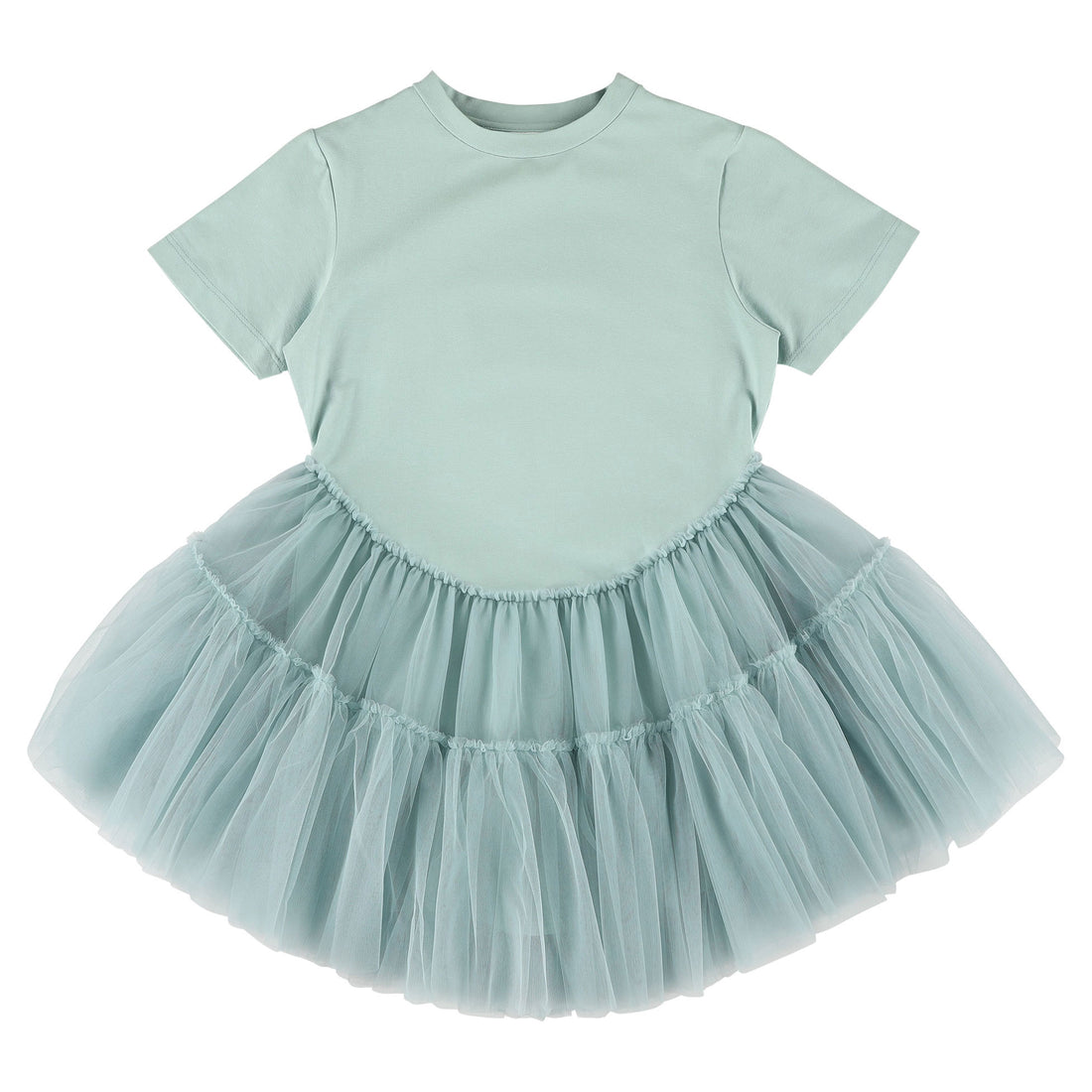 Caroline Bosmans Dark Mint Tulle Dress