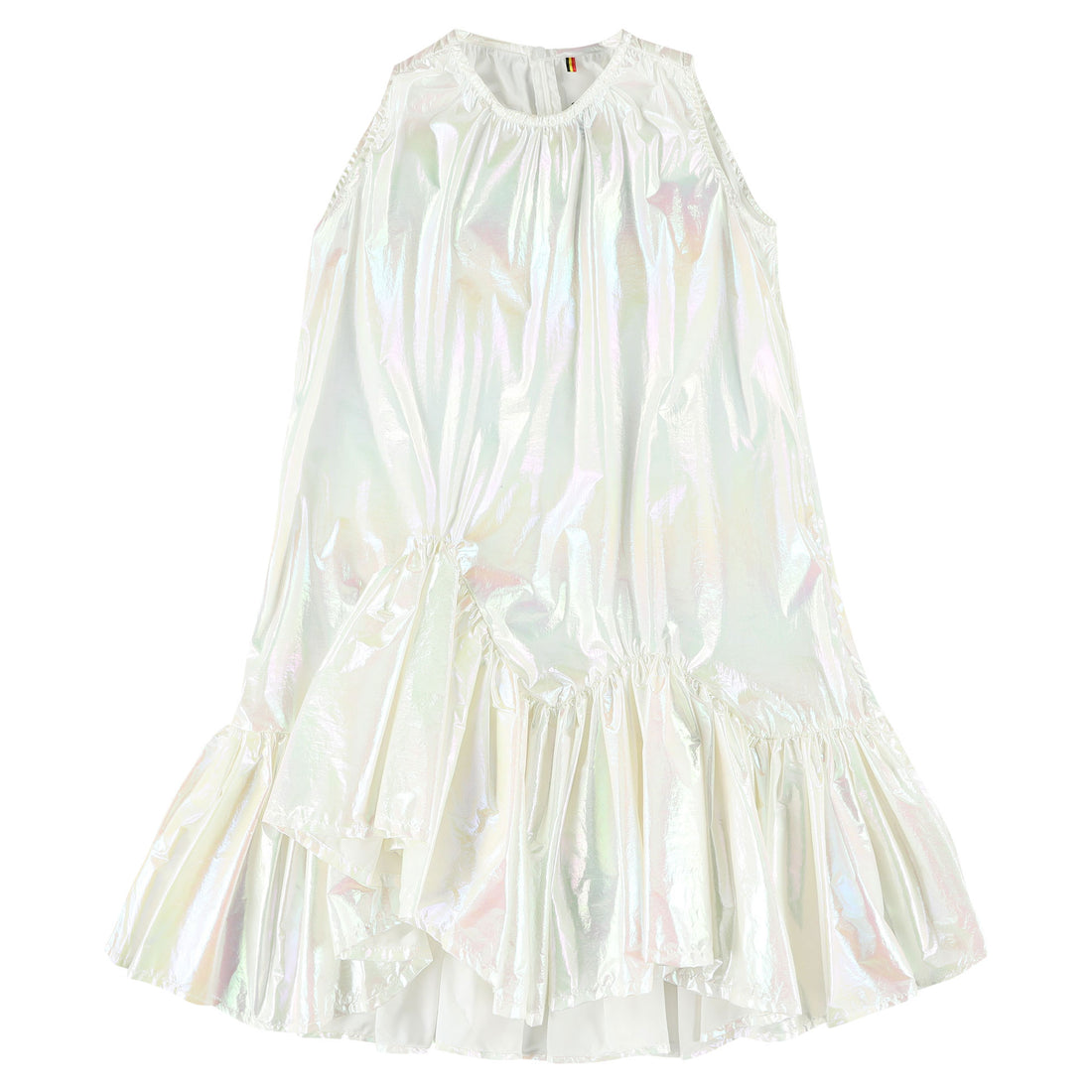 Caroline Bosmans White Mermaid Metallic Dress