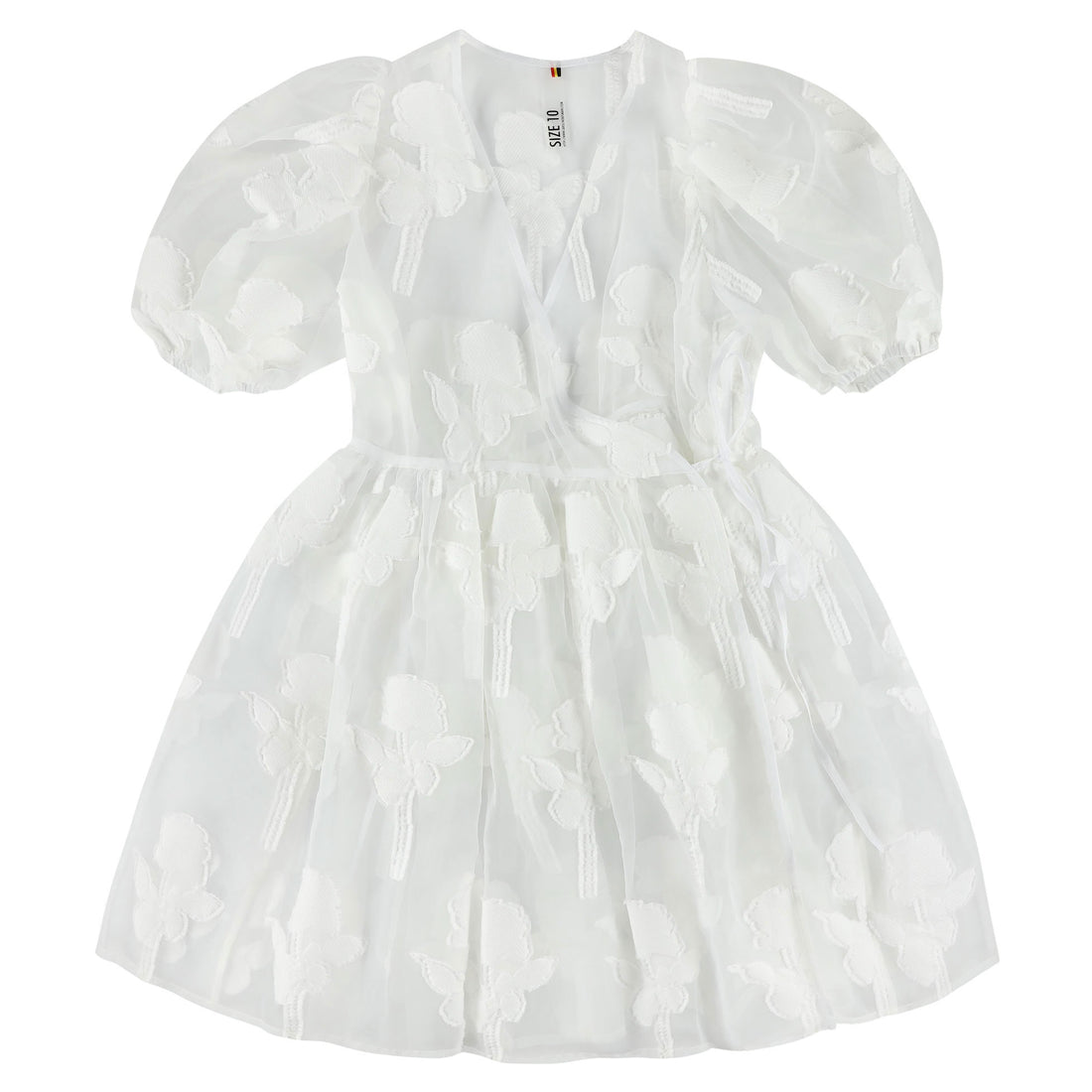 Caroline Bosmans White Transparent Rose Dress – Ladida