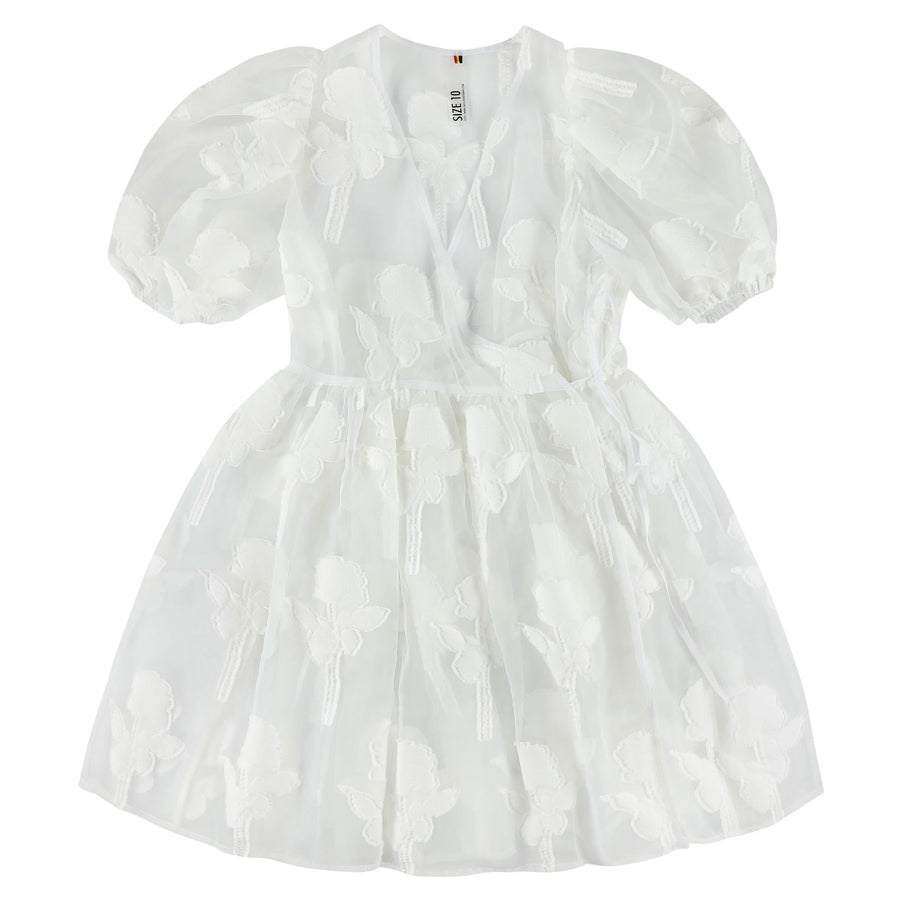 セールcaroline bosmans チュールワンピース 10Y Caroline Bosmans White Transparent Rose Dress – Ladida