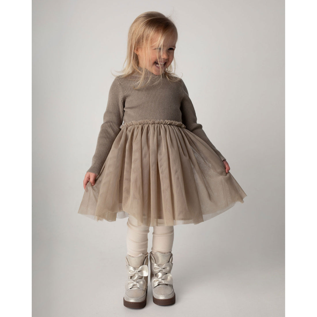 Donsje Taupe Lotus Dress