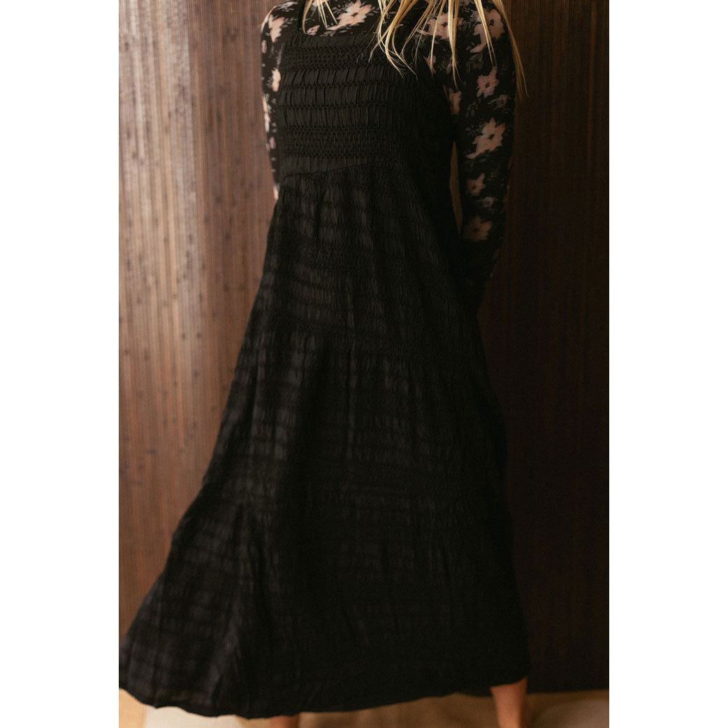 and tmrw Black Velvet Lines Maxi Jumper